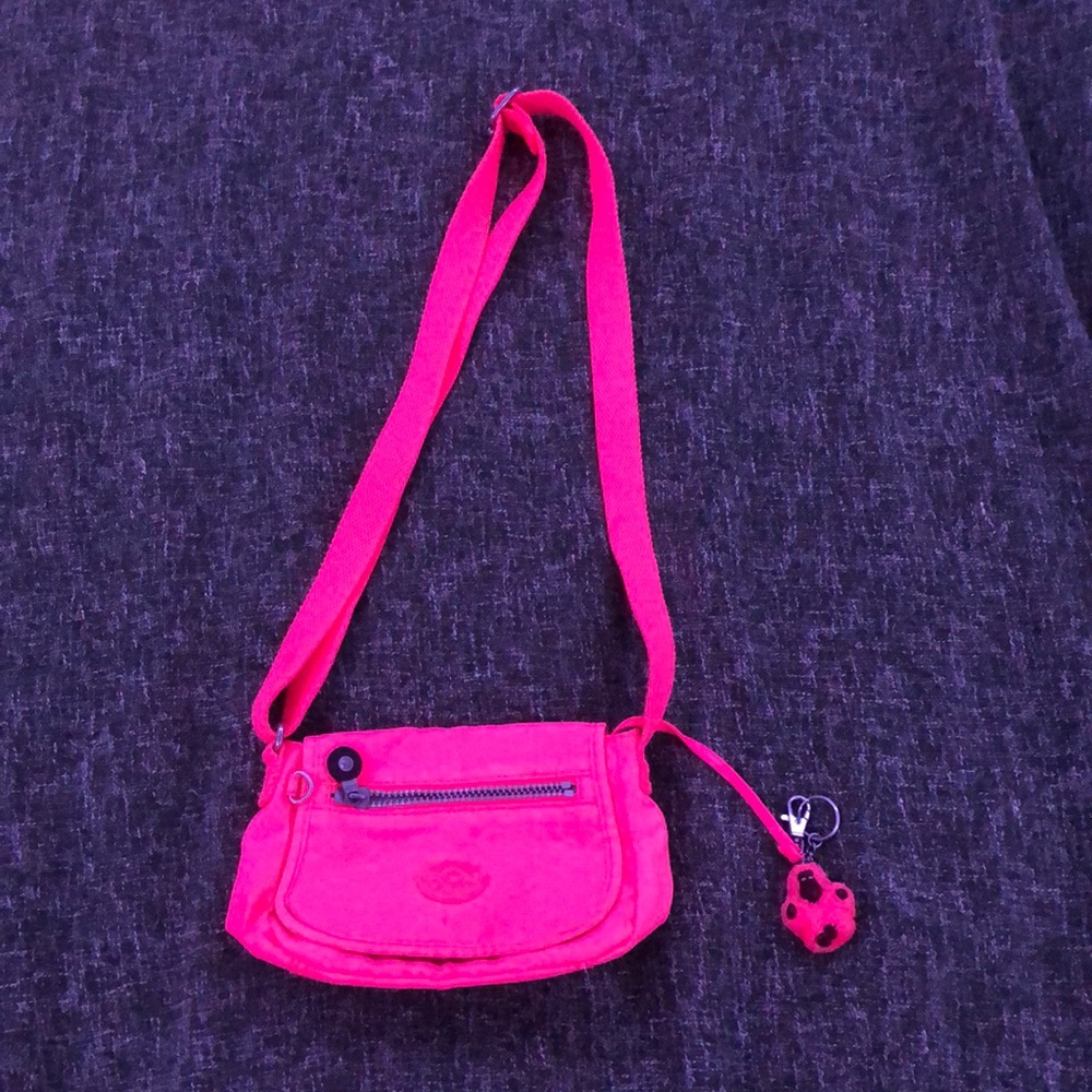 Neon Pink Kipling Purse